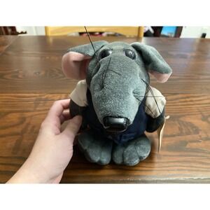 1987 The Big Cheese Rat Pack Mouse Business Suit with Cigar Plush Heartline Toy
